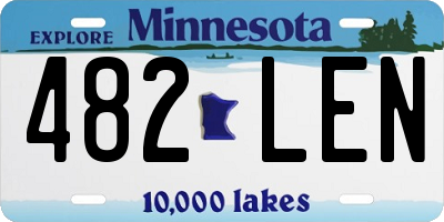 MN license plate 482LEN