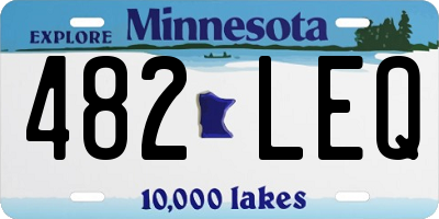 MN license plate 482LEQ