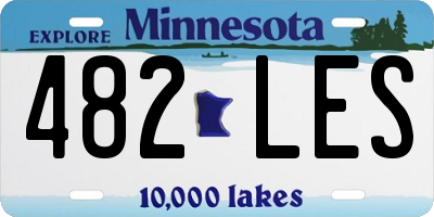 MN license plate 482LES