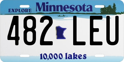 MN license plate 482LEU