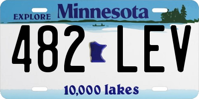 MN license plate 482LEV