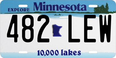 MN license plate 482LEW