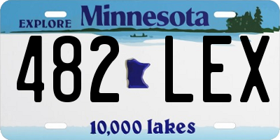 MN license plate 482LEX