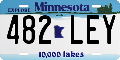 MN license plate 482LEY