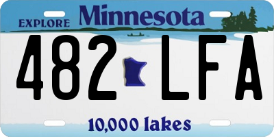 MN license plate 482LFA