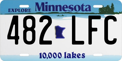 MN license plate 482LFC