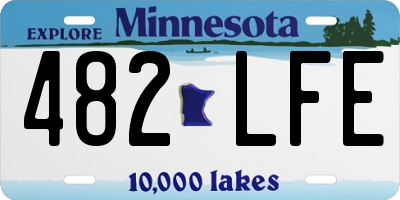 MN license plate 482LFE