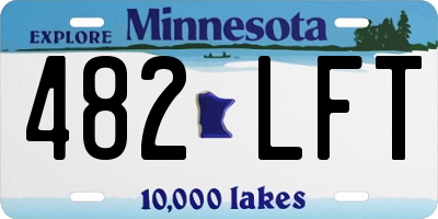MN license plate 482LFT