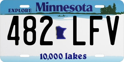 MN license plate 482LFV
