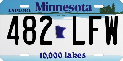 MN license plate 482LFW