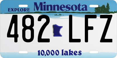 MN license plate 482LFZ