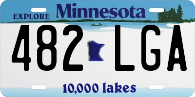 MN license plate 482LGA