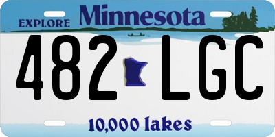 MN license plate 482LGC