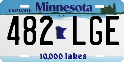 MN license plate 482LGE