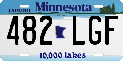 MN license plate 482LGF