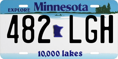 MN license plate 482LGH