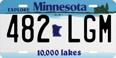 MN license plate 482LGM