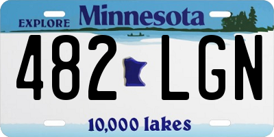 MN license plate 482LGN