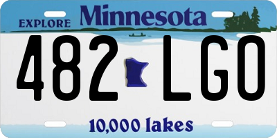 MN license plate 482LGO