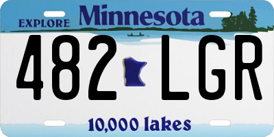MN license plate 482LGR