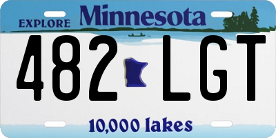 MN license plate 482LGT