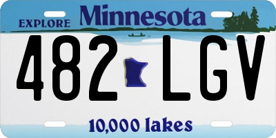 MN license plate 482LGV