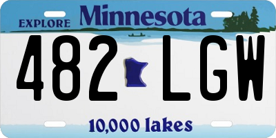MN license plate 482LGW