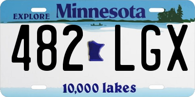 MN license plate 482LGX