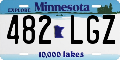 MN license plate 482LGZ