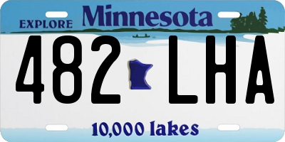 MN license plate 482LHA