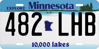 MN license plate 482LHB