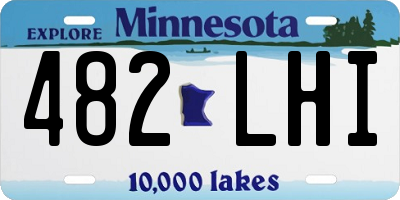 MN license plate 482LHI