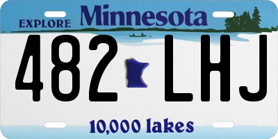 MN license plate 482LHJ