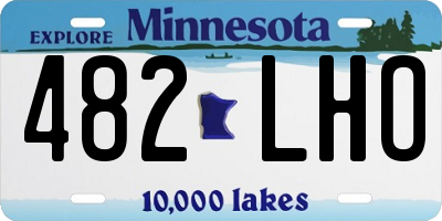 MN license plate 482LHO