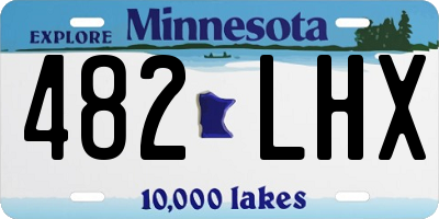 MN license plate 482LHX