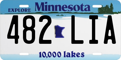 MN license plate 482LIA