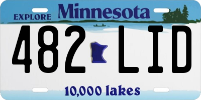 MN license plate 482LID