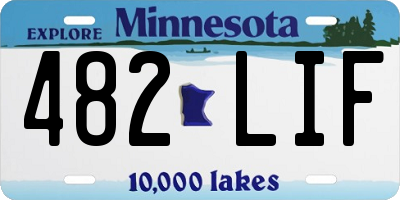 MN license plate 482LIF