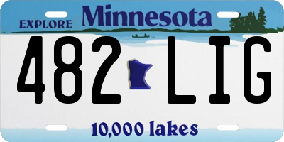 MN license plate 482LIG