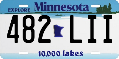 MN license plate 482LII