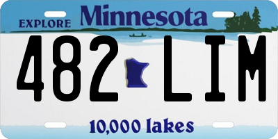 MN license plate 482LIM
