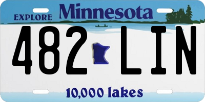 MN license plate 482LIN