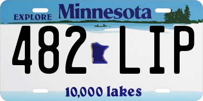 MN license plate 482LIP