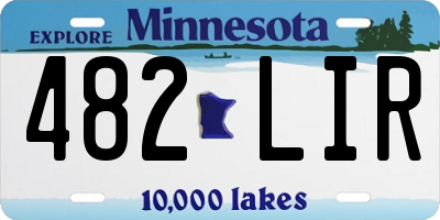 MN license plate 482LIR