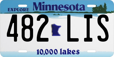 MN license plate 482LIS
