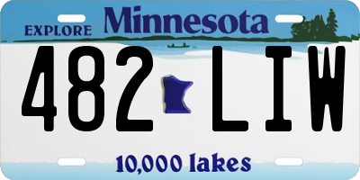 MN license plate 482LIW