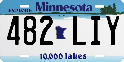 MN license plate 482LIY