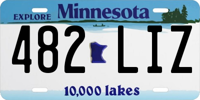 MN license plate 482LIZ