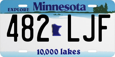 MN license plate 482LJF