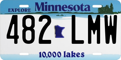 MN license plate 482LMW